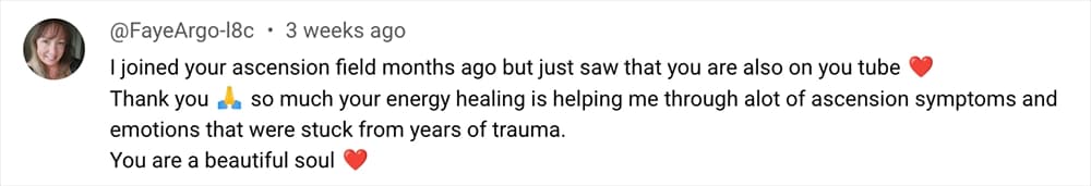 YouTube Comment Testimonial 1